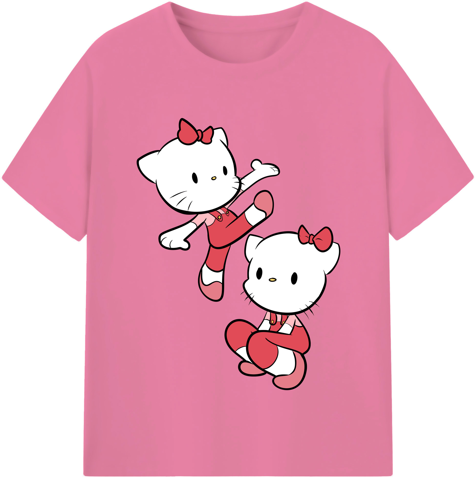 （画像用） Hello Kitty ハローキティ 綿100％半袖Tシャツ（フロントプリント）